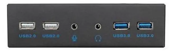 Alt view image 4 of 5 - PC Case Replacement Desktop USB Hub Accessories 20 Pin HD Audio Port Internal Front Panel Easy Use 5.25 Inch Parts