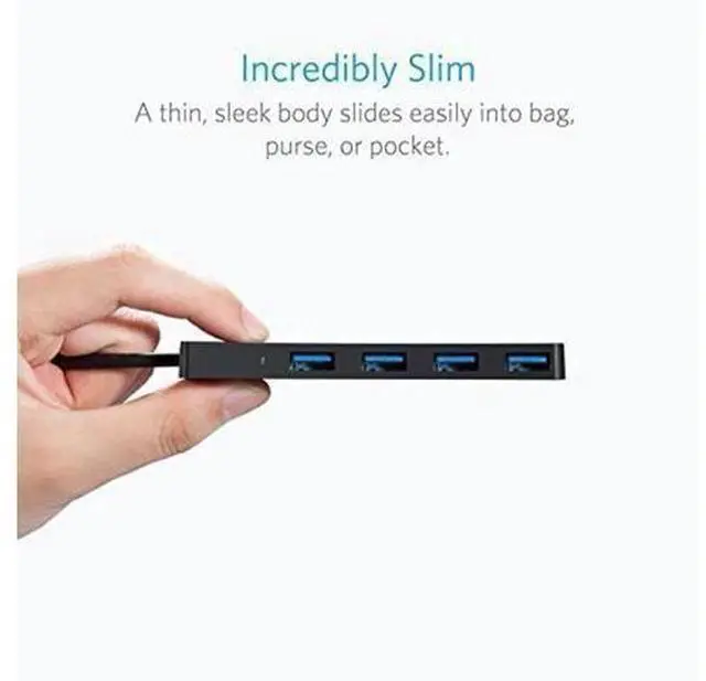Alt view image 3 of 5 - 4-Port USB 3.0 Ultra Slim Hub for Macbook, Mac Pro/mini, iMac, Surface Pro, XPS, Notebook PC, USB Flash Drives, Mole HDD
