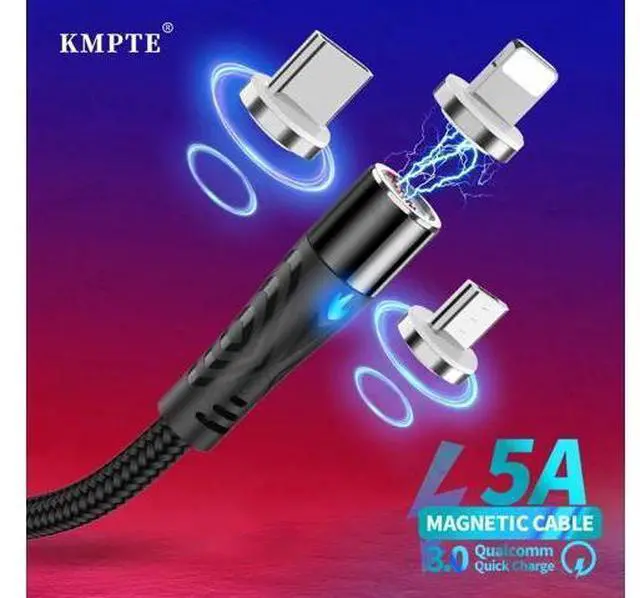 Main image of 5A Type C Magnetic Cable Micro USB Cable For iPhone 11 Pro Max 5A Fast Charging For P40 Fast Charger Magnetic Cable