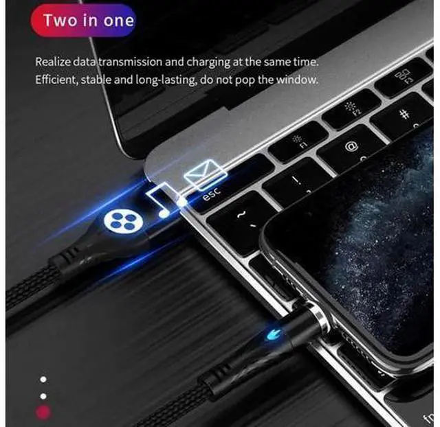 Alt view image 5 of 5 - 5A Type C Magnetic Cable Micro USB Cable For iPhone 11 Pro Max 5A Fast Charging For P40 Fast Charger Magnetic Cable