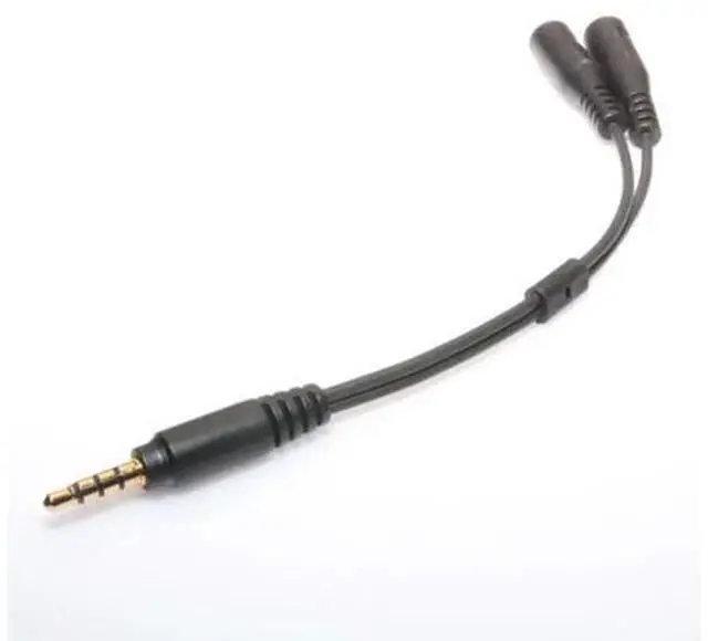 Alt view image 4 of 5 - 3.5mm One Point Two Audio Cable Mole Phone K Song Extension Cable Male To 2 Female Earphone Microphone Adapter Audio Cable