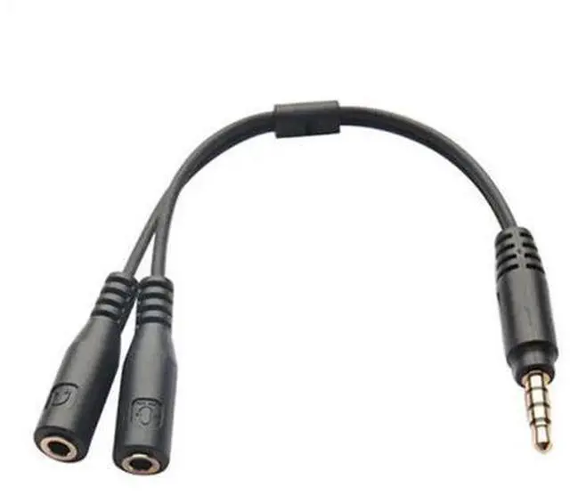 Main image of 3.5mm One Point Two Audio Cable Mole Phone K Song Extension Cable Male To 2 Female Earphone Microphone Adapter Audio Cable
