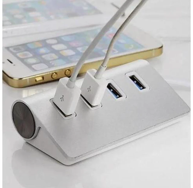 Alt view image 3 of 5 - 2.0 4-Port Multi HUB Splitter Aluminum Adapter High Speed For Apple MacBook PC Laptop With 2.0 3.1 Type-C male