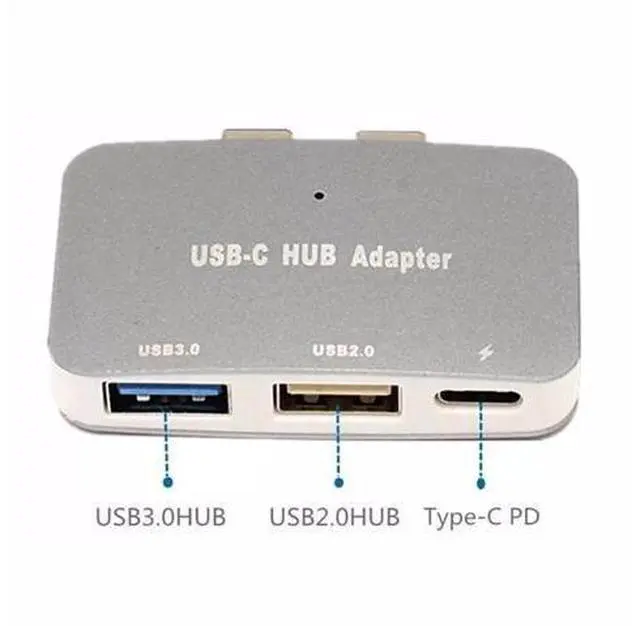 Alt view image 4 of 5 - C To USB 3.0 High Speed Hub Adapter With PD Port For MacBook Pro 13 15 inch