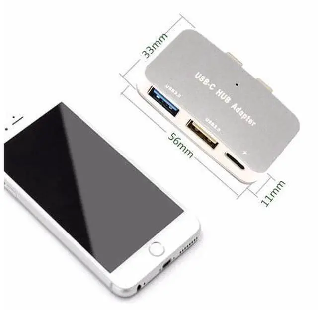 Alt view image 5 of 5 - C To USB 3.0 High Speed Hub Adapter With PD Port For MacBook Pro 13 15 inch