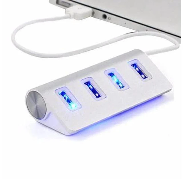 Alt view image 5 of 5 - 2.0 4-Port Multi HUB Splitter Aluminum Adapter High Speed For Apple MacBook PC Laptop With 2.0 3.1 Type-C male