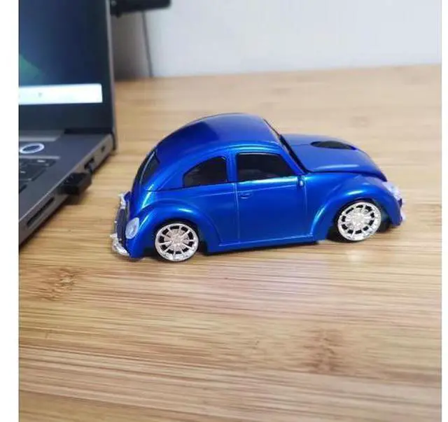 Alt view image 4 of 6 - Car Mouse for Computer, Cool and Cute Car-Shaped Mouse, Wireless 2.4Ghz Optical Mice for Laptop PC Mac (Blue)