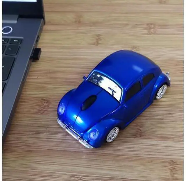 Alt view image 3 of 6 - Car Mouse for Computer, Cool and Cute Car-Shaped Mouse, Wireless 2.4Ghz Optical Mice for Laptop PC Mac (Blue)