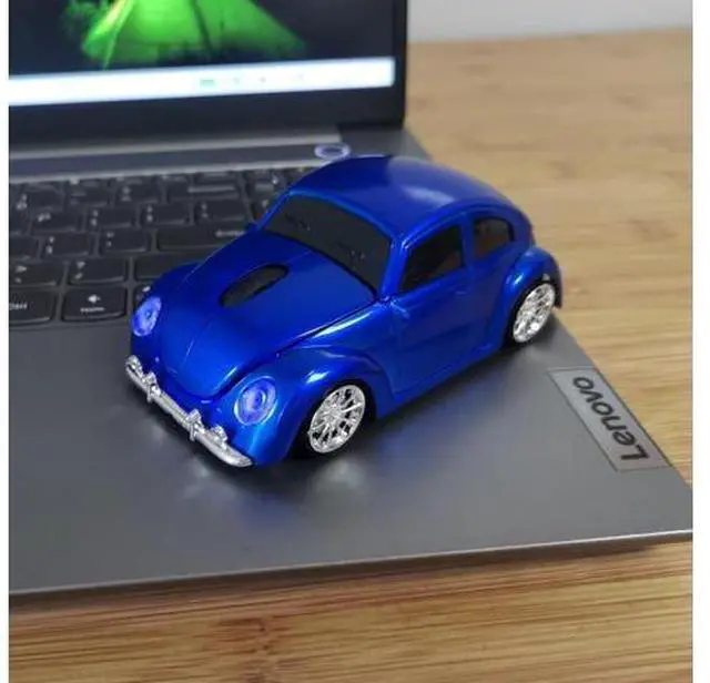 Alt view image 5 of 6 - Car Mouse for Computer, Cool and Cute Car-Shaped Mouse, Wireless 2.4Ghz Optical Mice for Laptop PC Mac (Blue)