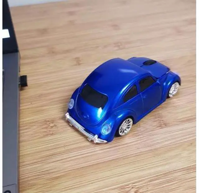 Alt view image 6 of 6 - Car Mouse for Computer, Cool and Cute Car-Shaped Mouse, Wireless 2.4Ghz Optical Mice for Laptop PC Mac (Blue)