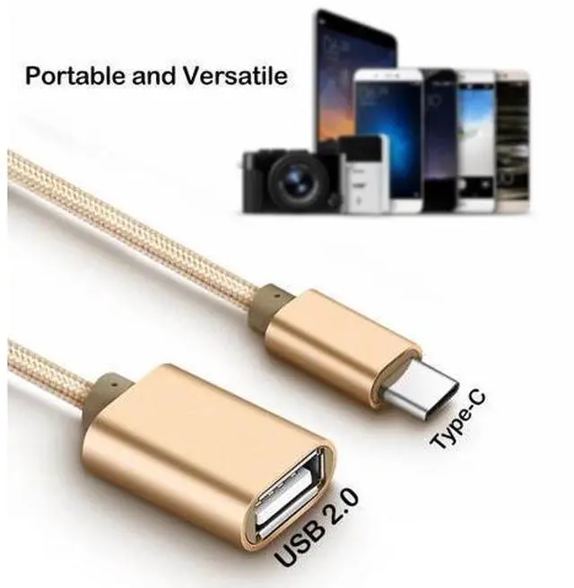 Alt view image 4 of 5 - OTG Adapter Cable for Galaxy S10 Note 10 Lite M11 M21 M31 M30S M30 M40 A5 A7 2017 A8 A9 2018 Type C USB OTG Cable