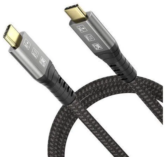 Main image of USB4 Cable Compatible with Thunderbolt 3 4 1.8M 6FT 8K 5K Extension Cable M/M USB-C 8K@30Hz 4K 60Hz Video 40Gbps Data Transmissions Rate 20V 5A 100W Power Delivery