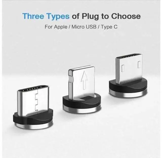 Alt view image 5 of 5 - Micro USB Type C Cable For IPhone Android Mole Phone Fast Charging USB Cable Magnet Charger Wire Cord