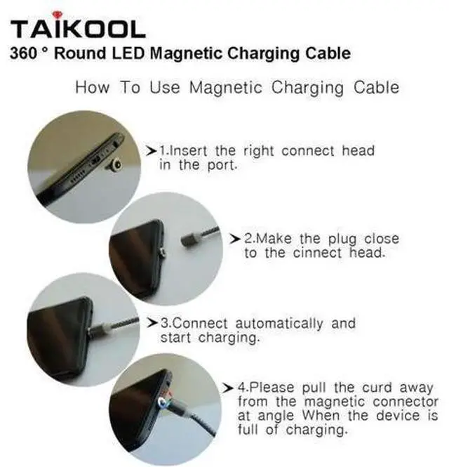 Alt view image 3 of 5 - Micro USB Type C Cable For IPhone Android Mole Phone Fast Charging USB Cable Magnet Charger Wire Cord