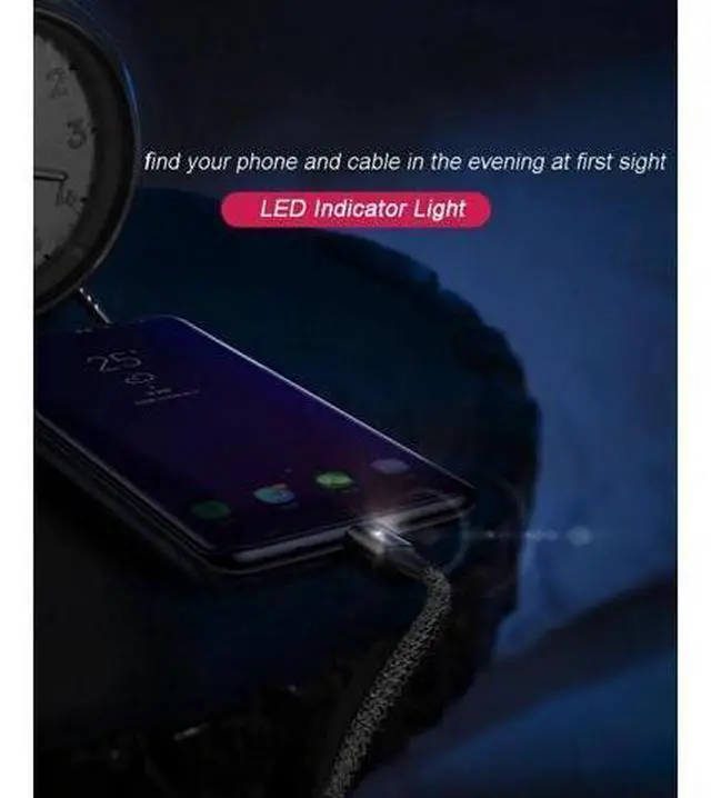 Alt view image 2 of 5 - Type C Cable Fast Charging Led Light Cable Cord for Galaxy Note 10 S10 Lite A71 A51 S20+ 5G Cavo c Kabel 2meter