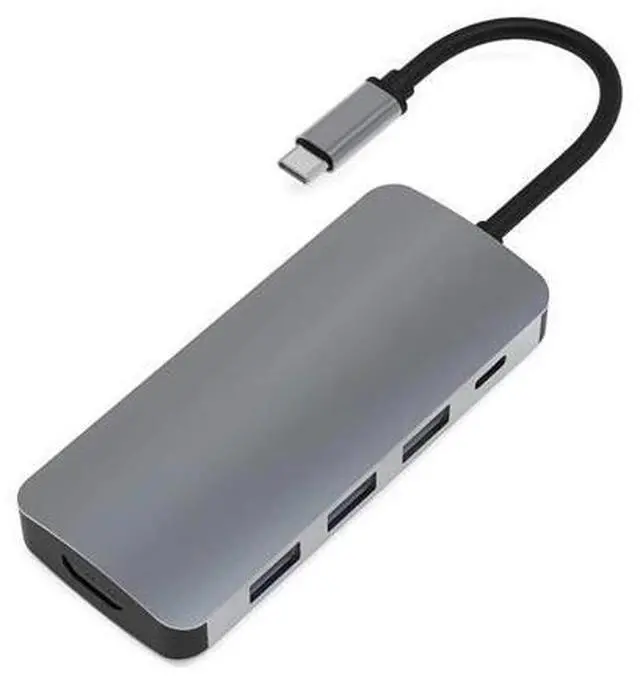 Alt view image 2 of 5 - 7 in 1 USB 3.1 Type C HUB Converter 4K 3x USB 3.0 SD TF Card Reader 87W PD Fast Charging Dock Adapter for Laptop Phone