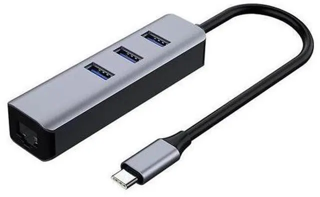 Main image of 4 in 1 Hub, 3 USB3.0 Ports + Network Card Interface Adapter, Gigat Free Drive Hub Expander