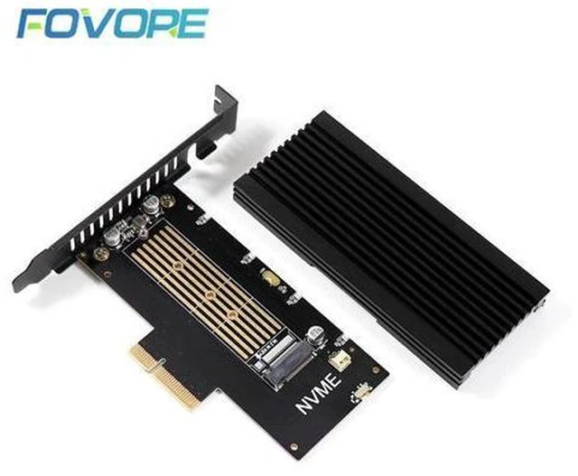 Main image of M.2 PCI express adapter NVMe 2280 SSD M.2 m key NGFF to PCI express X4 adapter M2 PCI-e converter Card with Heat sink heatsink