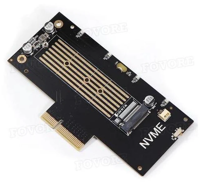 Alt view image 4 of 6 - M.2 PCI express adapter NVMe 2280 SSD M.2 m key NGFF to PCI express X4 adapter M2 PCI-e converter Card with Heat sink heatsink