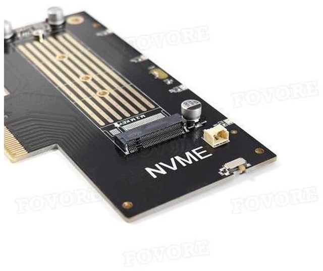 Alt view image 5 of 6 - M.2 PCI express adapter NVMe 2280 SSD M.2 m key NGFF to PCI express X4 adapter M2 PCI-e converter Card with Heat sink heatsink