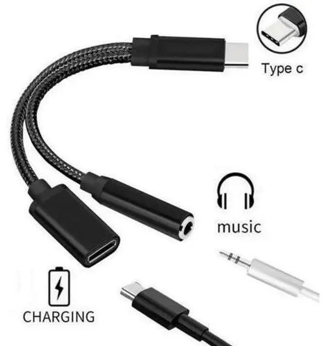 Alt view image 5 of 5 - Phone Accessories Type-C Convertor USB Type C Charging Cable 3.5mm Audio Earphone Adapter For Type-C Phones