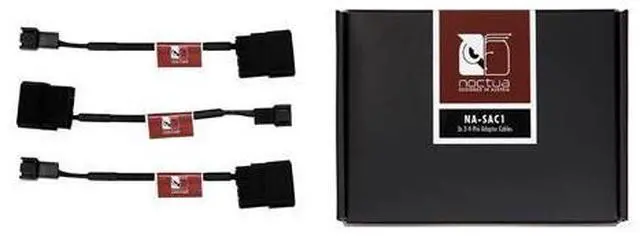 Main image of Noctua NA-SAC1 3-Pin to 4-Pin Molex Adaptor Cables Power Cable Adapter Connector Computer Cooling Fan adaptor Cable 3pcs/set