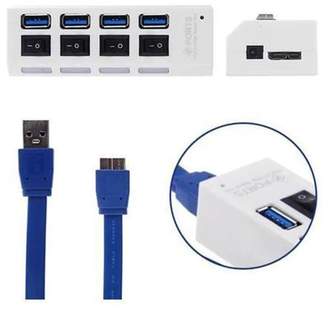 Alt view image 2 of 5 - 3.0 HUB Multi Splitter 4/7 Ports Expander Multiple 3 Hab Adapter 3.0 Hub With Switch For PC Laptop Computer 2020