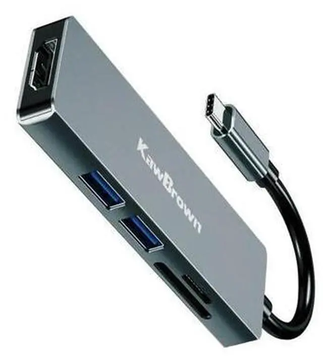 Alt view image 3 of 5 - 5 in 1 USB C Hub to 4K USB 3.0 SD Card TF Card Adapter for Mac book Pro
