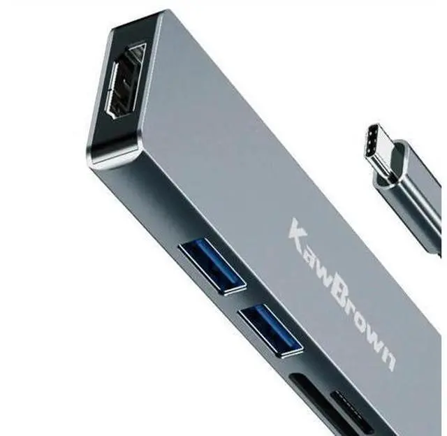 Alt view image 4 of 5 - 5 in 1 USB C Hub to 4K USB 3.0 SD Card TF Card Adapter for Mac book Pro