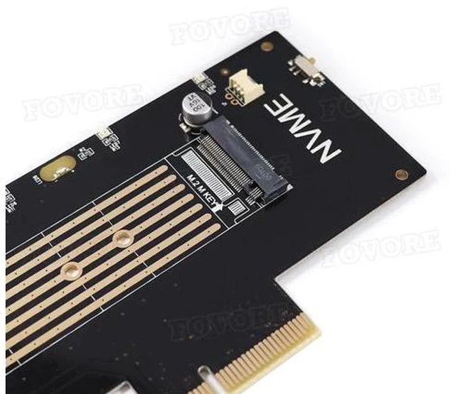 Alt view image 6 of 6 - M.2 PCI express adapter NVMe 2280 SSD M.2 m key NGFF to PCI express X4 adapter M2 PCI-e converter Card with Heat sink heatsink