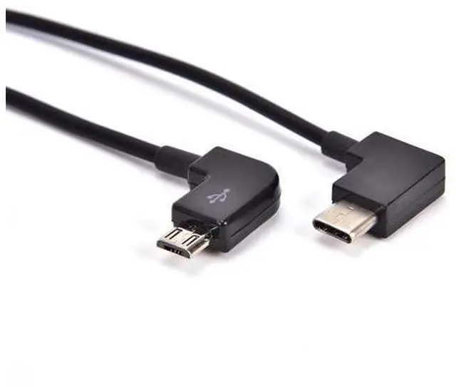 Alt view image 4 of 4 - 1PC Micro USB to Type C Micro USB Cable 90 Degree OTG Cable Cord For Portable DAC Digital Amplifier