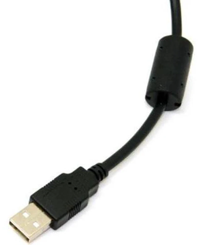 Alt view image 2 of 7 - U2-057-RI-5.0M Mini USB B Type 5pin Male Right Angled 90 Degree to USB 2.0 Male Data Cable 5 Meters with EMI Ferrite Core