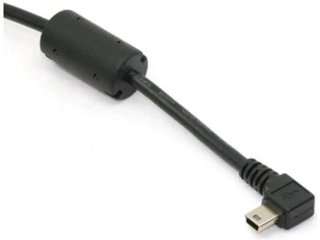 Alt view image 3 of 7 - U2-057-RI-5.0M Mini USB B Type 5pin Male Right Angled 90 Degree to USB 2.0 Male Data Cable 5 Meters with EMI Ferrite Core