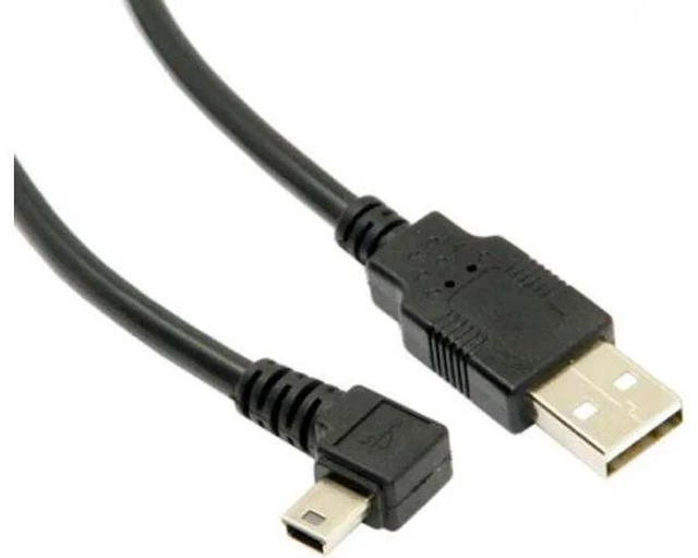 Alt view image 5 of 7 - U2-057-RI-5.0M Mini USB B Type 5pin Male Right Angled 90 Degree to USB 2.0 Male Data Cable 5 Meters with EMI Ferrite Core