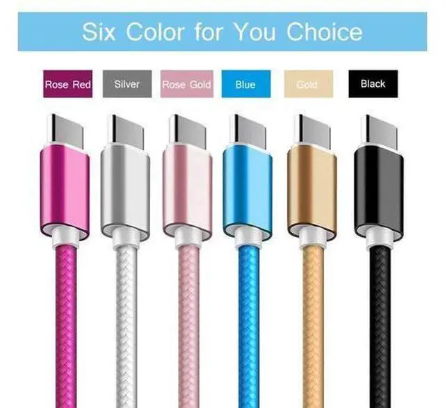 Alt view image 4 of 5 - 2M Type C USB Charger Cable for Galaxy A50 S10 S9 S8 Plus note 8 9 5 6 7 LG G6 G7 Thiq V40 Q9 Quick Charge Cable