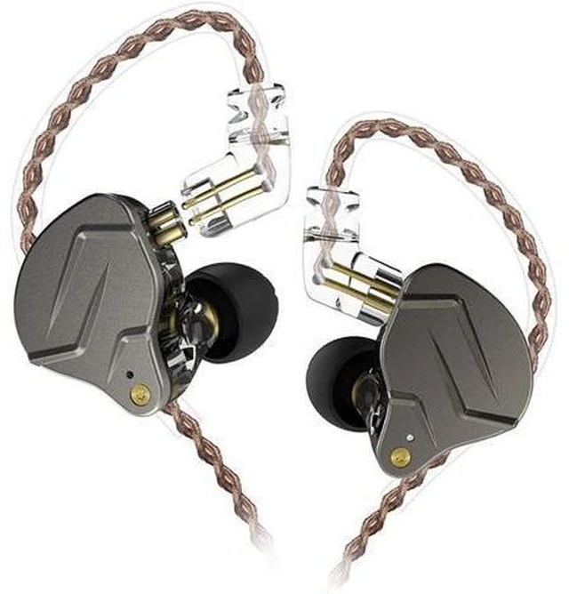 Alt view image 2 of 7 - KZ ZSN Pro 1BA+1DD Hybrid in Ear Earphones Monitor Running Sports Headphones HiFi Bass Metal Wired Earbuds (No Mic, Gray)