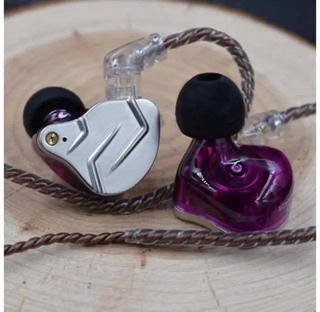 Alt view image 6 of 7 - KZ ZSN Pro Metal Earphones 1BA+1DD Hybrid Technology HiFi Bass Earbuds in Ear Monitor Headphones Sport Noise Cancelling Headset(No micPurple)