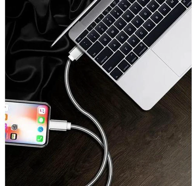 Alt view image 5 of 5 - Duty Metal Braided USB Charger Cable for IPhone X Xr 7 6 Type C for Note 9 S10 S9 S8 Cable for Micro 2A FAST