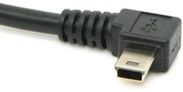 Alt view image 4 of 7 - U2-057-RI-5.0M Mini USB B Type 5pin Male Right Angled 90 Degree to USB 2.0 Male Data Cable 5 Meters with EMI Ferrite Core
