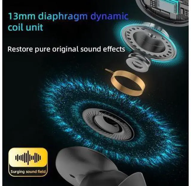 Alt view image 4 of 6 - PIVA S6W 13mm 2.4G Wireless Neck Sports Earphones Music Game Headphone ENC AI Noise Reduction 150mAh 20 Hour Battery Life