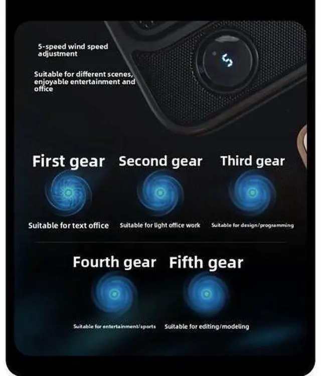 Alt view image 2 of 6 - Arrival Gaming Laptop Cooling Pad 12-17 Inch Led Screen 2900RPM Powerful Laptop Cooler Pad with Four Big Fan