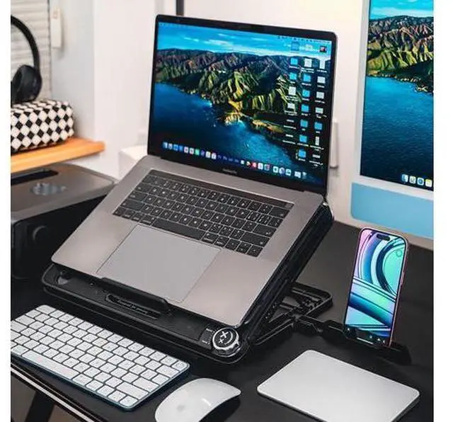 Alt view image 6 of 6 - Arrival Gaming Laptop Cooling Pad 12-17 Inch Led Screen 2900RPM Powerful Laptop Cooler Pad with Four Big Fan