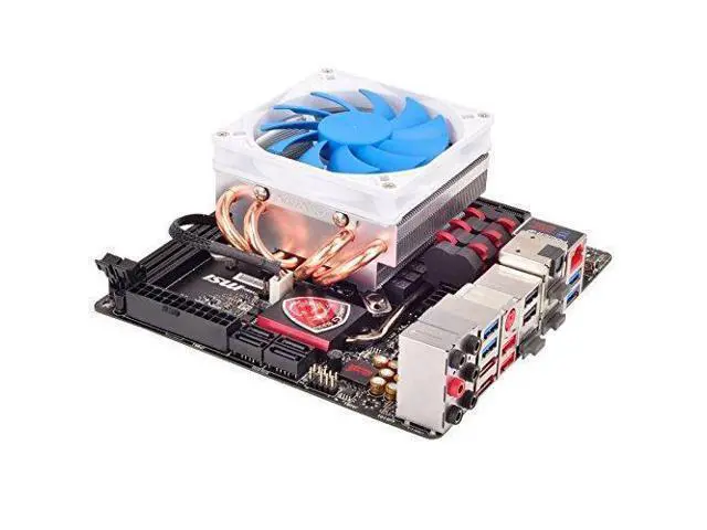 Alt view image 2 of 7 - Silverstone Tek Low-Profile Heatsink CPU Cooler with 92mm PWM Fan, Four 6mm Heat Pipes, Intel LGA1155/1156/1150 and AMD AM2/AM3/FM1/FM2 AR06
