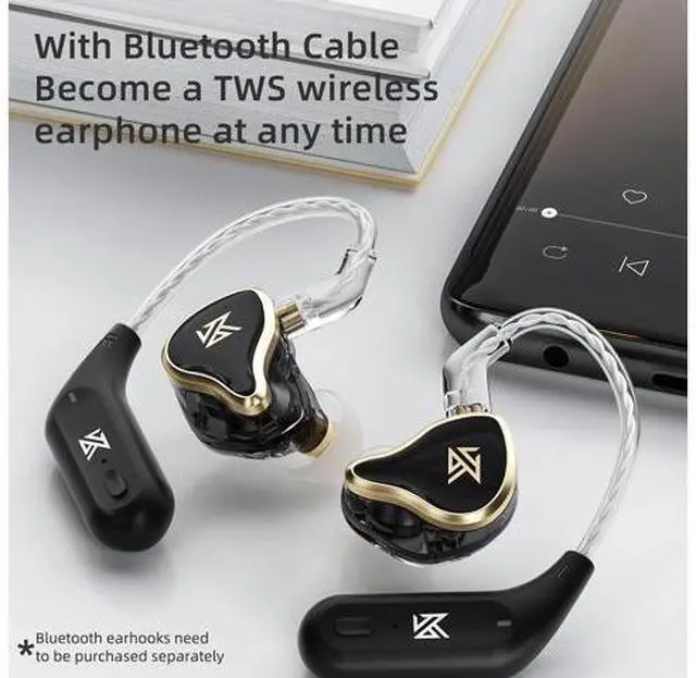 Alt view image 3 of 7 - Zell Kz Zas 7Ba+1Dd In Ear Earphone 16 Unit Hybrid Technology Flagship Earphone Monitor Headphones 8Core Cable Music Sport Earphone (Without Mic, Black)