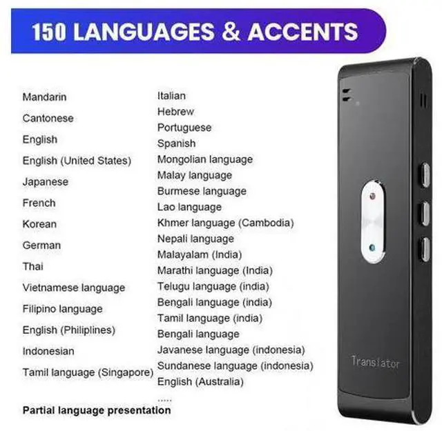Alt view image 3 of 4 - QURO T8S Smart Voice Speech Translator Multi-Languages Offline BT Large Speaker Long Time Power Use Instant WiFi Translator