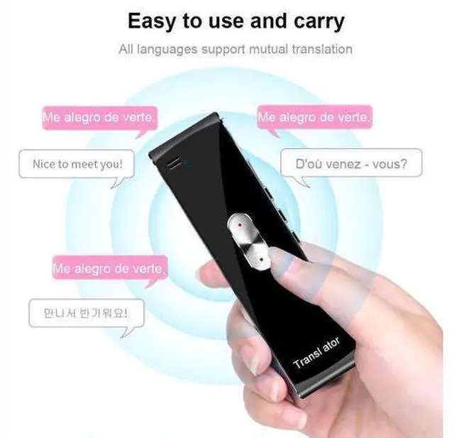 Alt view image 2 of 4 - QURO T8S Smart Voice Speech Translator Multi-Languages Offline BT Large Speaker Long Time Power Use Instant WiFi Translator