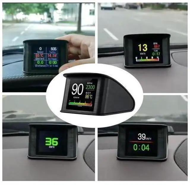 Alt view image 3 of 5 - HUD Display P10 OBD2 Car Head up Display With TFT LCD Display Shows Speed RPM Voltage Detection for Error Code Hud