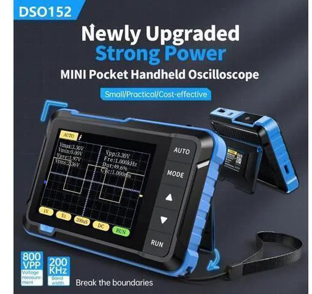 Alt view image 5 of 6 - Handheld High Resolution Small 2.5MS/s Sample Rate 99x68.3x19.5mm Portable Digital Oscilloscope for Beginner Dso152 high match