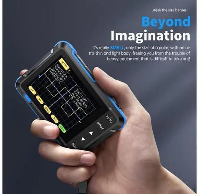 Alt view image 6 of 6 - Handheld High Resolution Small 2.5MS/s Sample Rate 99x68.3x19.5mm Portable Digital Oscilloscope for Beginner Dso152 high match