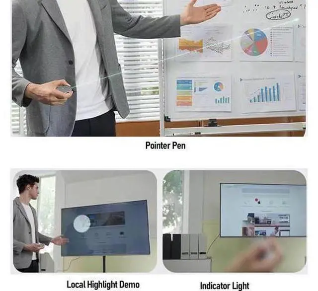 Alt view image 5 of 6 - VBESTLIFE 3 in 1 Wireless AI Mouses, Detachable Design, Desktop or Air Modes, Portable Presentation Clicker for Meetings, Teaching Presentations